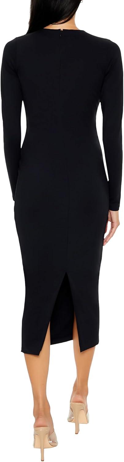 imageForever 21 Womens Contour Sculpt Midi DressBlack