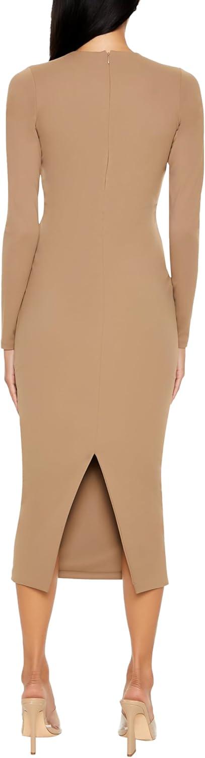 imageForever 21 Womens Contour Sculpt Midi DressBrown