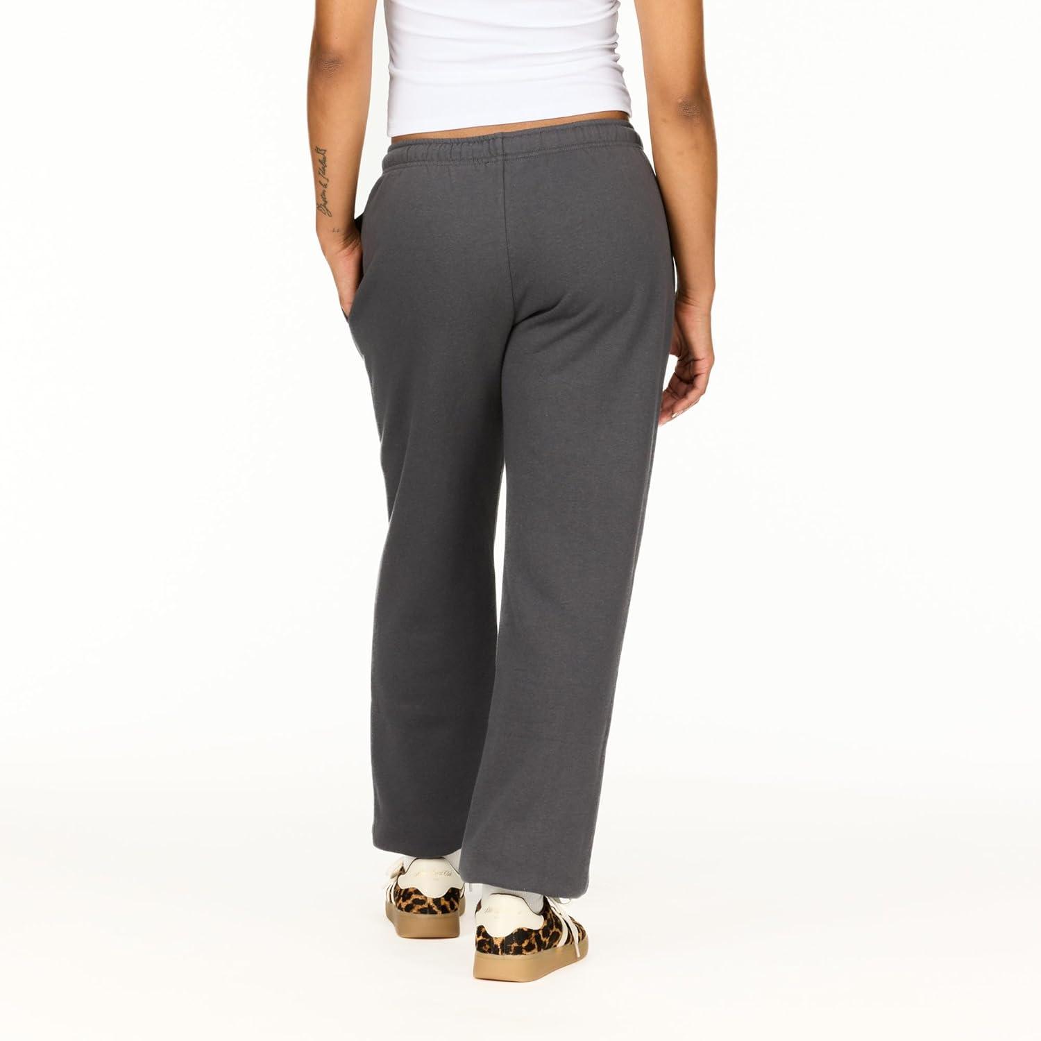 imageForever 21 Womens Fleece Joggers  PatchDetail Sweatpants with Elastic WaistbandGrey