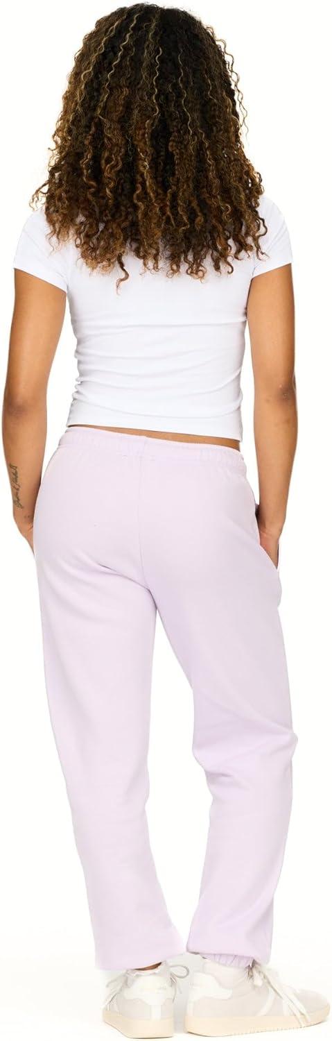 imageForever 21 Womens Fleece Joggers  PatchDetail Sweatpants with Elastic WaistbandPurple