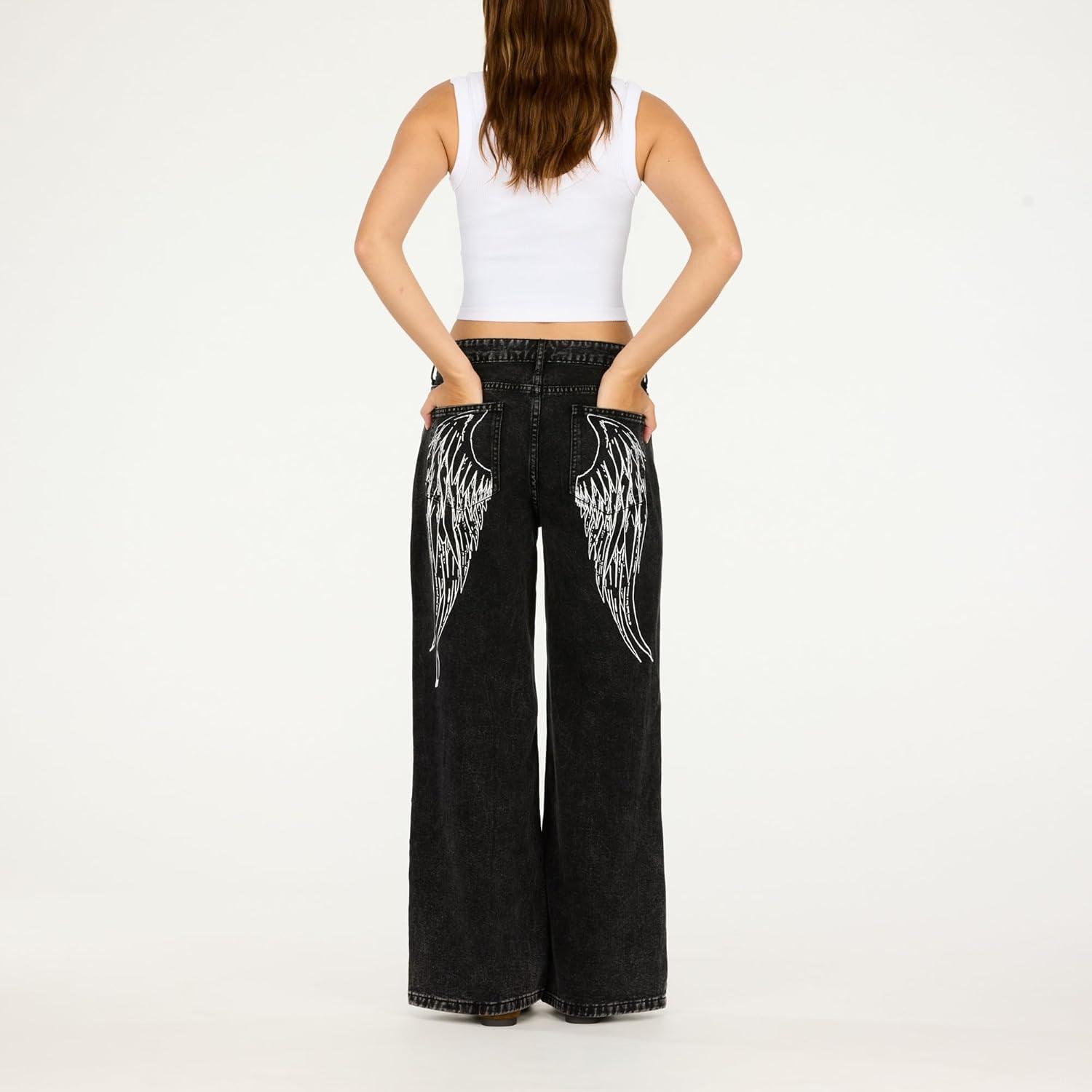 imageForever 21 Womens WideLeg JeansBlack