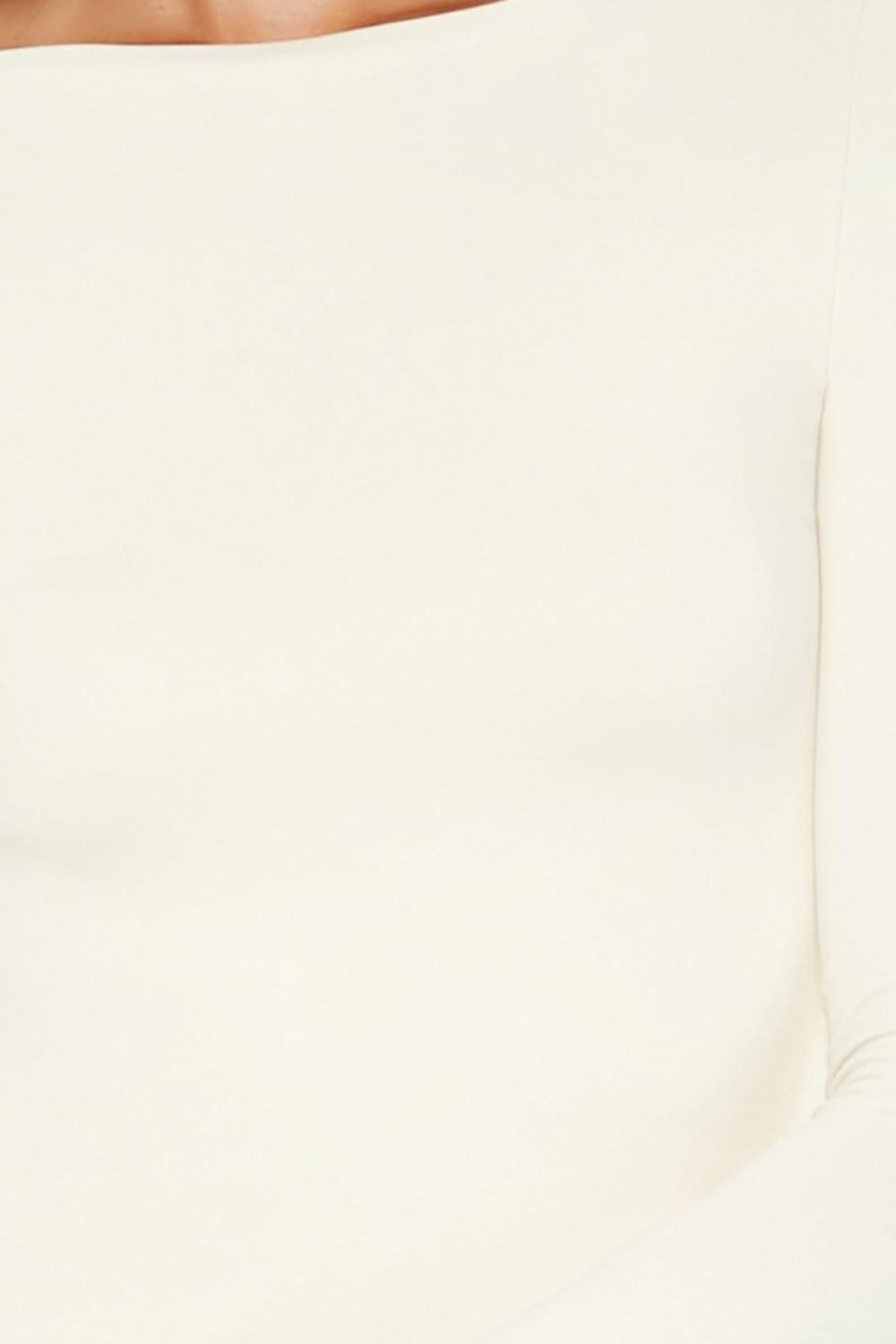 imageForever 21 womens Contour Sculpt Longsleeve BodysuitWhite