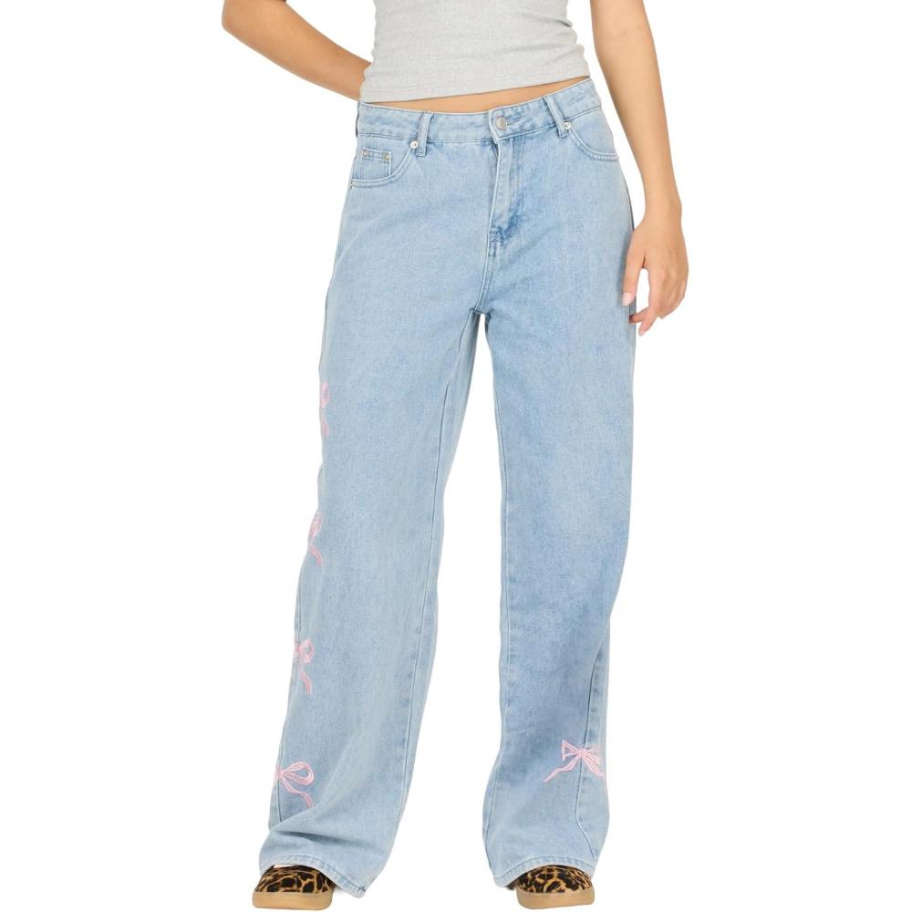 imageForever 21 Womens WideLeg JeansBlue