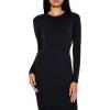 Forever 21 Womens Contour Sculpt Midi Dress(Black)