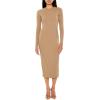 Forever 21 Womens Contour Sculpt Midi Dress(Brown)