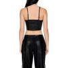 Forever 21 Women’s Faux Leather V-Hem Bustier Cami(Black)