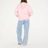 Forever 21 womens Oversized Fleece Hoodie With Kangaroo Pocket(Pink)
