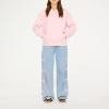 Forever 21 womens Oversized Fleece Hoodie With Kangaroo Pocket(Pink)