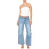Forever 21 Women’s Low-Rise Wide-Leg Cargo Jeans(Medium Denim)