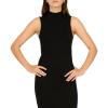 Forever 21 Women’s Sleeveless Midi Dress-Mock Neck Form-Fitting Stretch(Black)