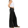 Forever 21 Women’s Wide-Leg Jeans(Black)