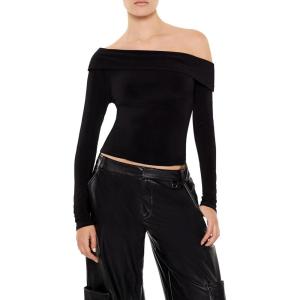 Forever 21 Women’s Foldover Off-The-Shoulder Top(Black)