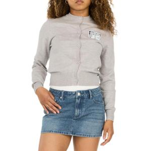 Forever 21 Women’s Long Sleeve Knit Sweater with New York Back Graphic(Grey)