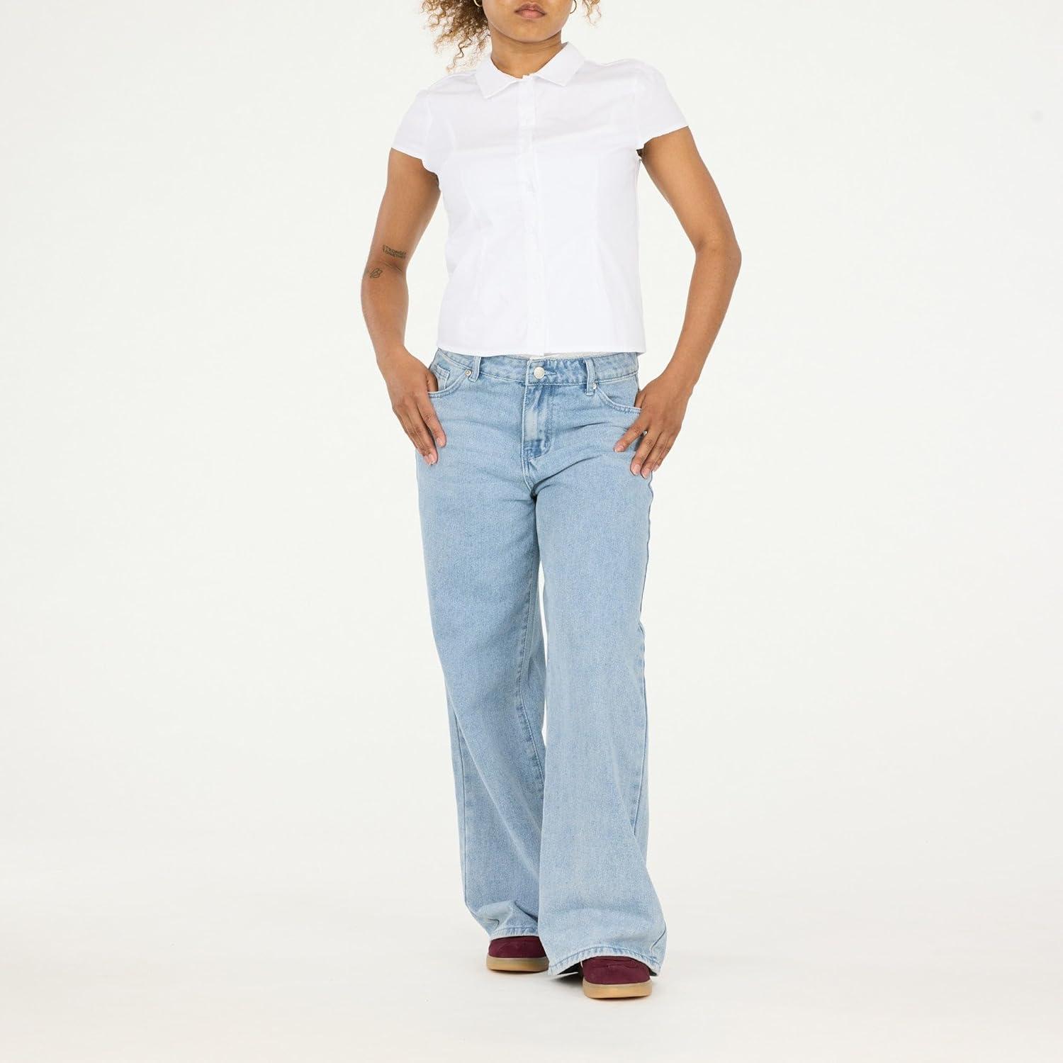 imageForever 21 Womens Poplin Button Down Collard Shirt with Self Tie BackWhite