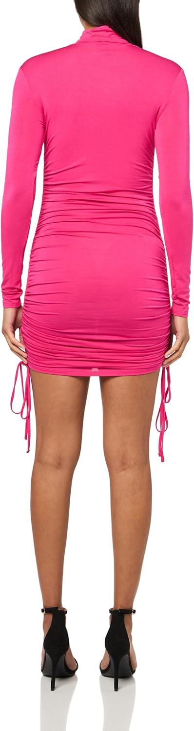 imageForever 21 Womens Ruched Drawstring Mini DressFuchsia