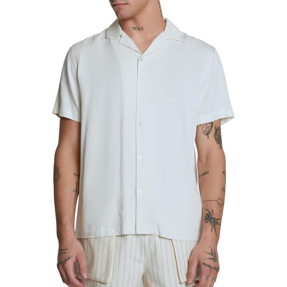 imageForever 21 Mens Cuban Collar ShortSleeve ShirtBrown