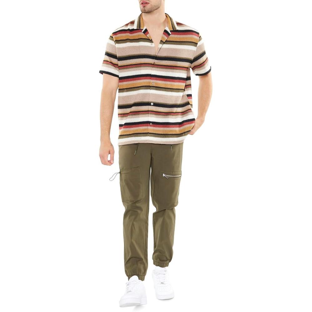 imageForever 21 Mens Toggle Drawstring Cargo JoggersOlive