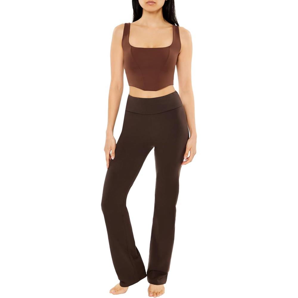 imageForever 21 Womens Flare MidRise LeggingsTurkish Coffee