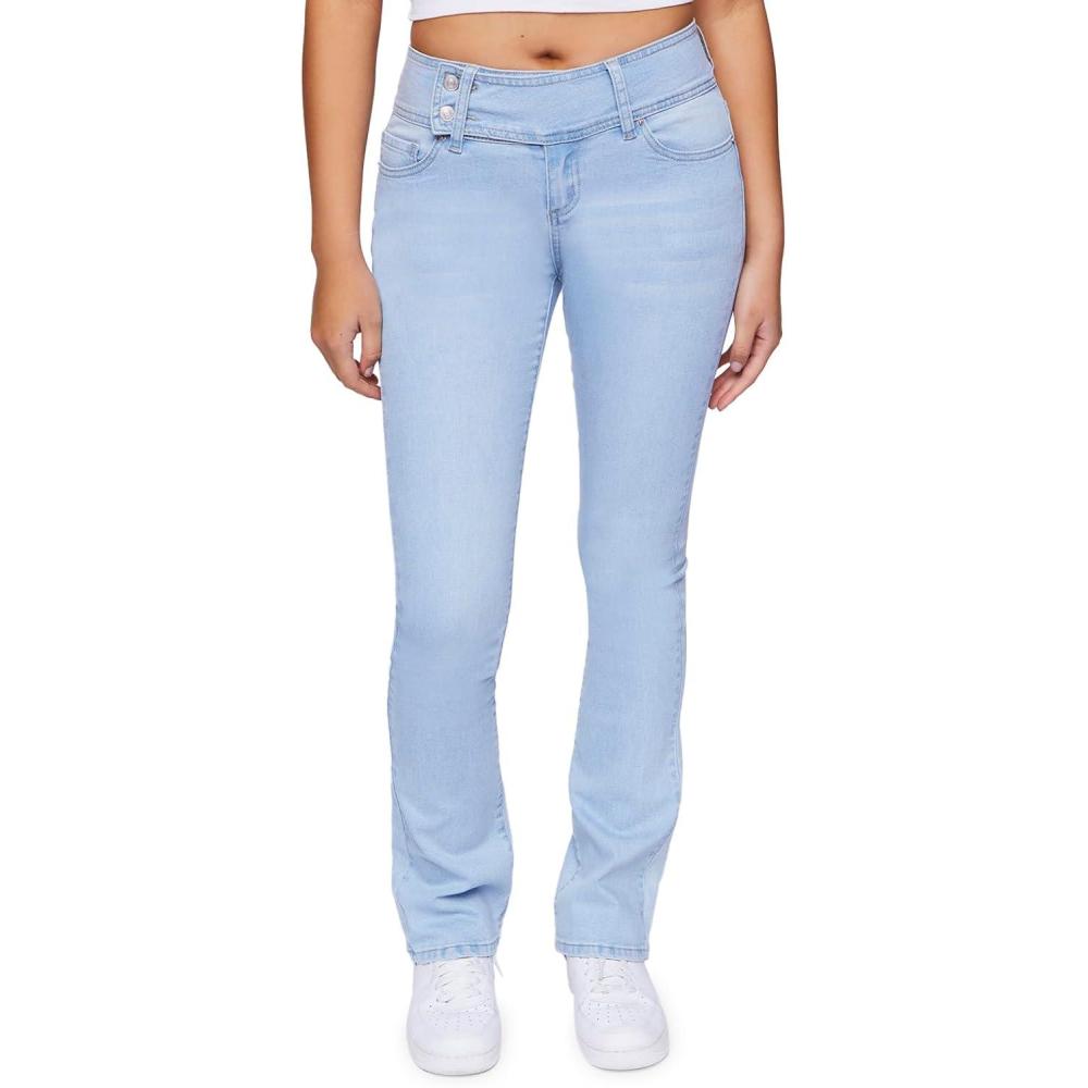 imageForever 21 Womens MidRise Bootcut JeansLight Denim