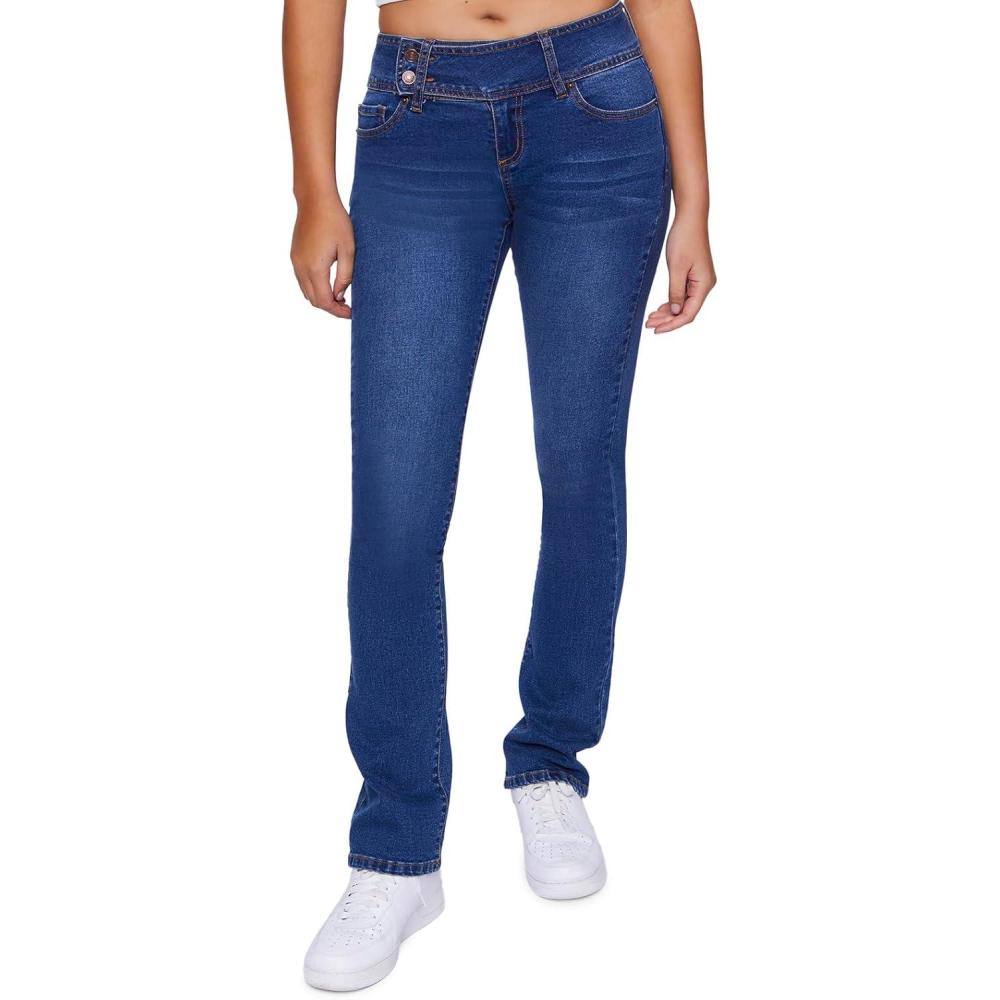 imageForever 21 Womens MidRise Bootcut JeansMedium Denim