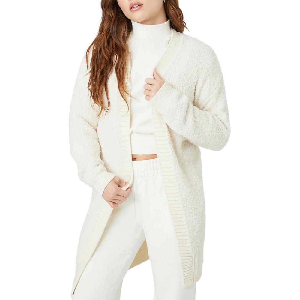imageForever 21 Womens OpenFront Cardigan SweaterCream
