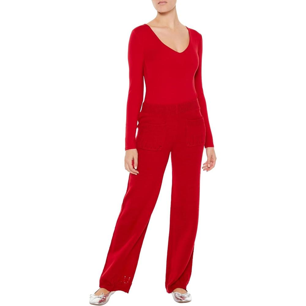 imageForever 21 womens Fitted Vneck BodysuitRed