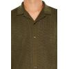 Forever 21 Mens Cable Sweater-Knit Shirt(Green)