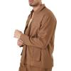Forever 21 Men’s Long-Sleeve Cargo Shacket(Deep Taupe)