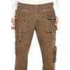 Forever 21 Men’s Mid-Rise Utility Cargo Jeans(Oatmeal)