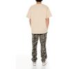 Forever 21 Men’s Slim-fit Leaf Print Pants(Taupe)