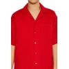 Forever 21 Mens Waffle Knit Cuban Collar Shirt(Red)