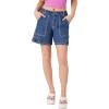 Forever 21 Women’s Denim Zip-Pocket Shorts(Blue)