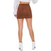 Forever 21 Women’s Faux Suede Mini Skirt(Brown)