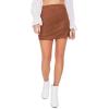 Forever 21 Women’s Faux Suede Mini Skirt(Brown)