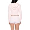 Forever 21 Womens Hooded Raglan Sweater(Pink)