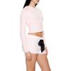 Forever 21 Womens Hooded Raglan Sweater(Pink)