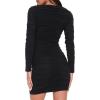 Forever 21 Womens Hook-and-Eye Bodycon Dress(Black)