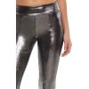 Forever 21 Women’s Metallic Mid-Rise Flare Leggings(Silver)