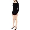 Forever 21 Women’s Off-The-Shoulder Mini Sweater Dress(Black)