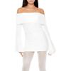 Forever 21 Women’s Off-The-Shoulder Mini Sweater Dress(Egret)