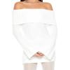 Forever 21 Women’s Off-The-Shoulder Mini Sweater Dress(Egret)
