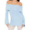 Forever 21 Women’s Off-The-Shoulder Mini Sweater Dress(Stone Blue)