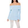 Forever 21 Women’s Off-The-Shoulder Mini Sweater Dress(Stone Blue)