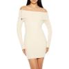 Forever 21 Women’s Off-The-Shoulder Mini Sweater Dress(White)
