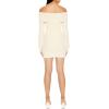 Forever 21 Women’s Off-The-Shoulder Mini Sweater Dress(White)