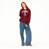 Forever 21 Women’s Oversized Fleece Hoodie Sweatshirt with Kangaroo Pocket(Burgundy)