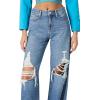 Forever 21 Women’s Recycled Cotton Wide-Leg Jeans(Medium Denim)