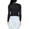 Forever 21 Womens Ribbed Fuzzy Knit Sweater(Black)