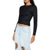 Forever 21 Womens Ribbed Fuzzy Knit Sweater(Black)