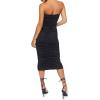 Forever 21 Women’s Ruched Bodycon Midi Dress(Black)